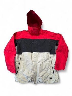 Burton Jacket Mens XL Red DRYRIDE Hooded Snowboard Ski Powder Skirt Black Red